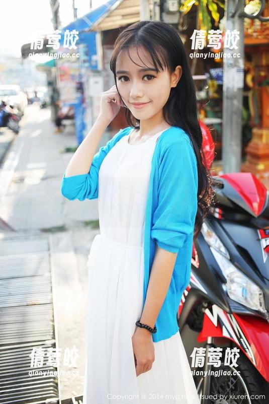 美媛馆 - 温心怡天台写真最新图册——我是不是也能来点轻松的人设？